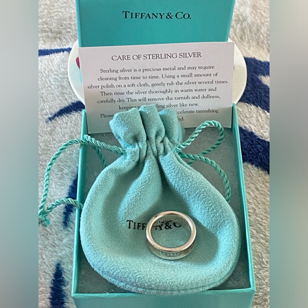 Tiffany & Co 1837 Sterling Silver Concave Dome Ring